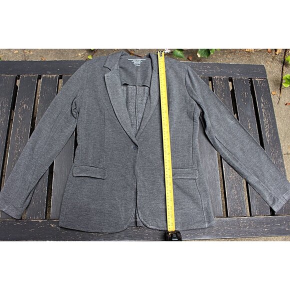 Majestic Filatures - sz 4 - L or XL - Soft Touch One Button Blazer, Grey - Picture 6 of 9